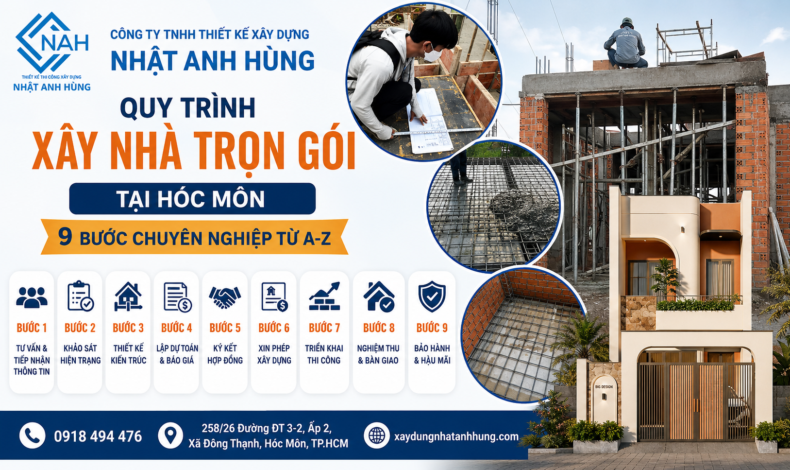 quy trinh xay nha trọn gói